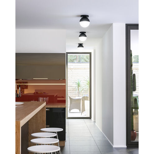 Monae 1 Light 6 inch Black Flush Mount Ceiling Light