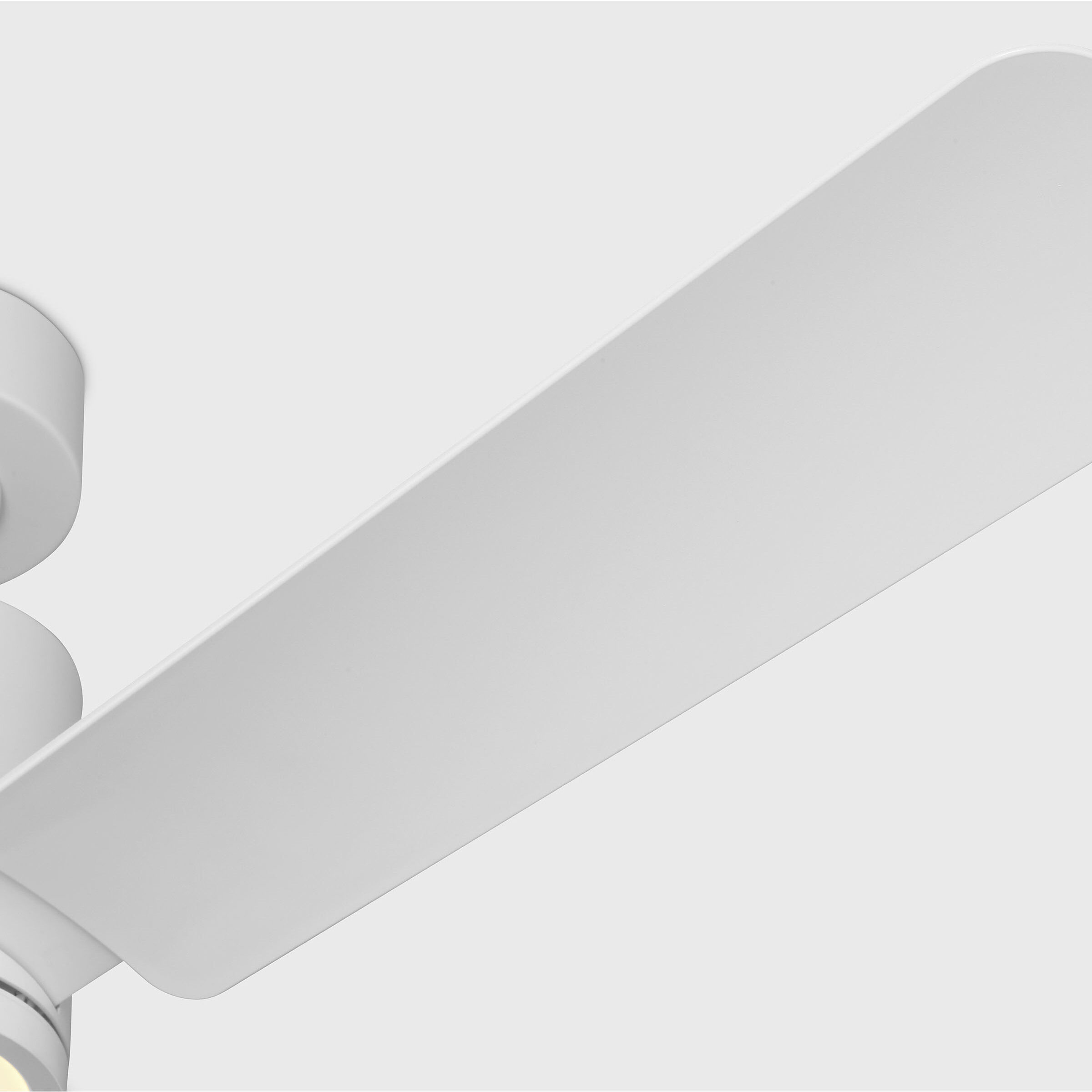 Cleancut 54 inch Matte White with Matte White ABS Blades Indoor/Outdoor Smart Ceiling Fan