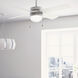 Timpani 52 inch Brushed Nickel with Fresh White Blades Ceiling Fan