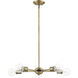 Lansdale 5 Light 19 inch Antique Brass with Bronze Accents Chandelier Ceiling Light