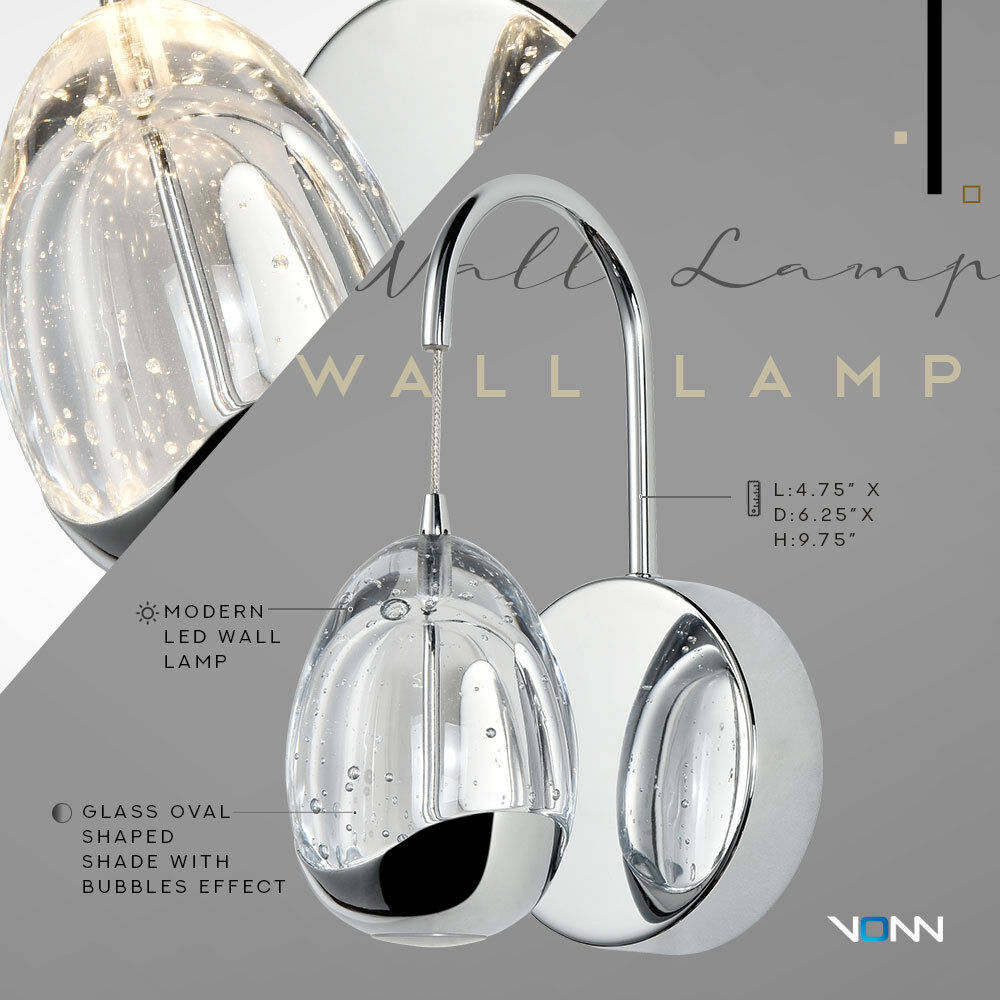 Artisan Collection/VENEZIA Series Wall Sconce Wall Light in Polished Chrome