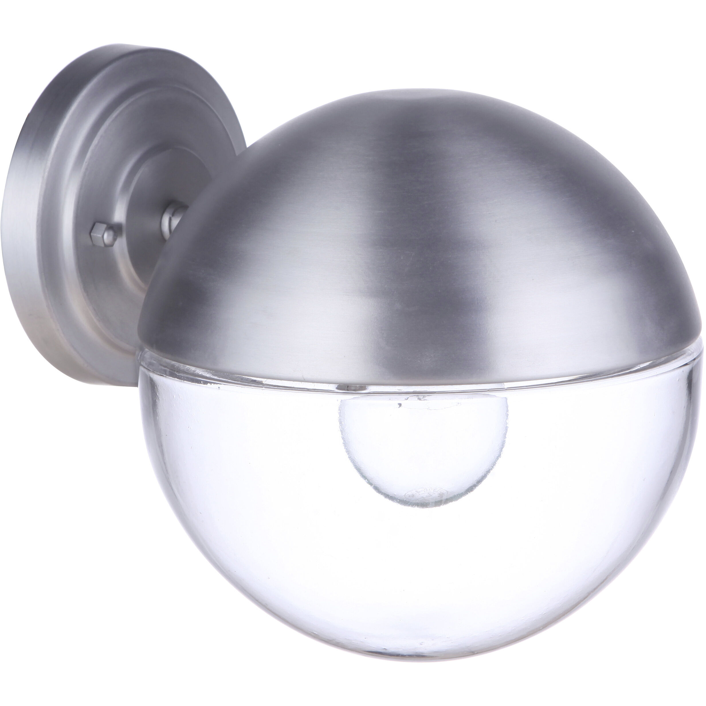 Evie Outdoor Wall Mount in Satin Aluminum, Medium