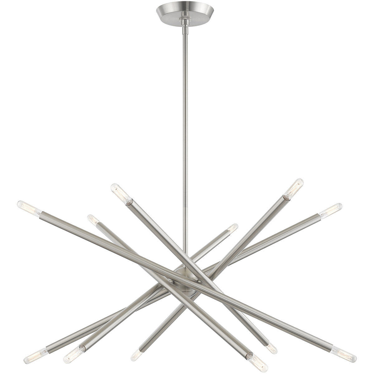 Soho 12 Light 28 inch Brushed Nickel Chandelier Ceiling Light