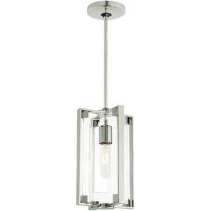 Crystal Clear 1 Light 5.5 inch Polished Nickel Mini Pendant Ceiling Light