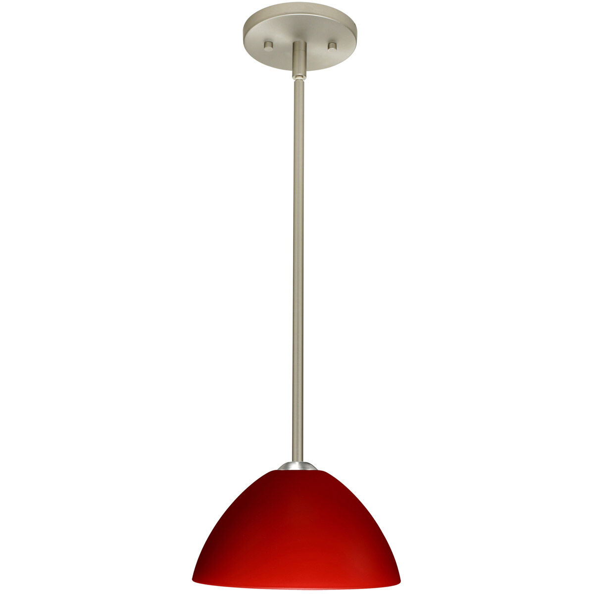 Tessa LED Satin Nickel Stem Pendant Ceiling Light