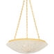 Summerside 4 Light 24.75 inch Vintage Gold Leaf Pendant Ceiling Light