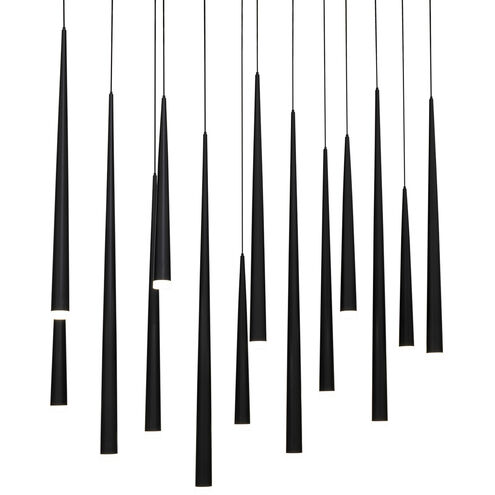 Cascade 14 Light 10 inch Black Multi-Light Pendant Ceiling Light