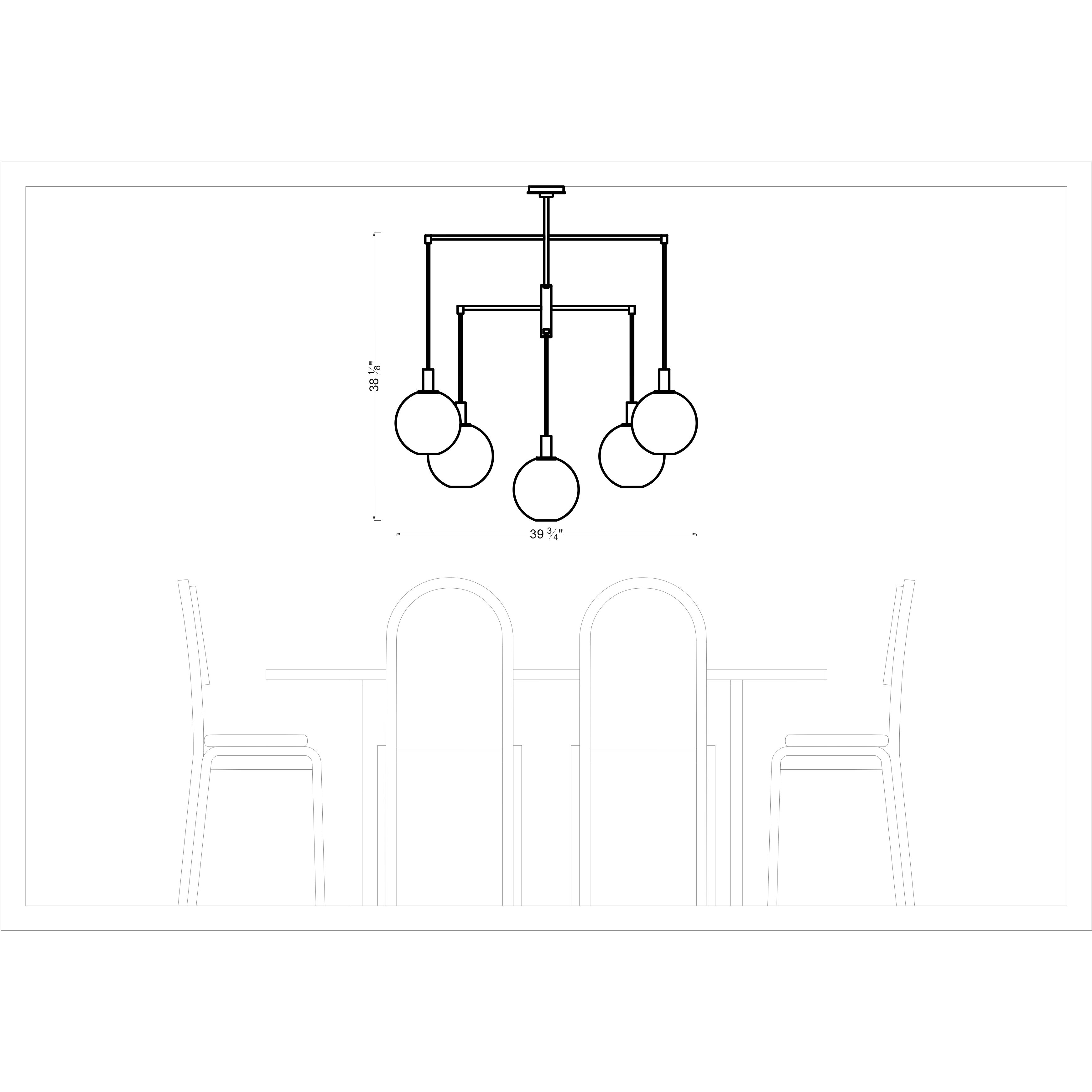 Sean Lavin Torian 6 Light 39.75 inch Aged Iron Chandelier Ceiling Light