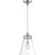 Emma 1 Light 12 inch Polished Nickel Pendant Ceiling Light