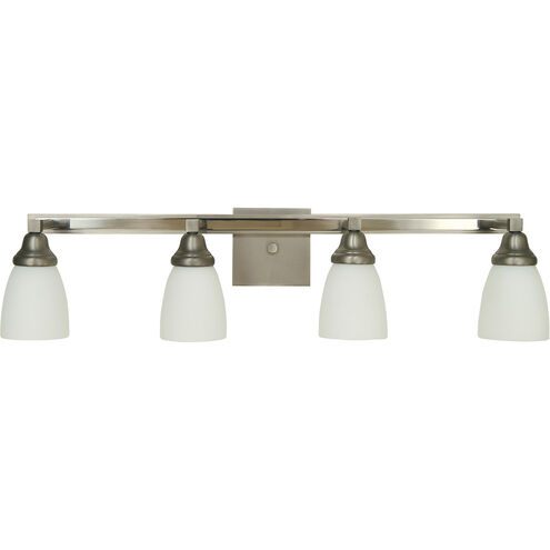Mercer 4 Light 36 inch Satin Pewter with Polished Nickel Sconce Wall Light