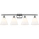 Ballston Ballston Cone LED 38 inch Polished Chrome Bath Vanity Light Wall Light in Matte White Glass