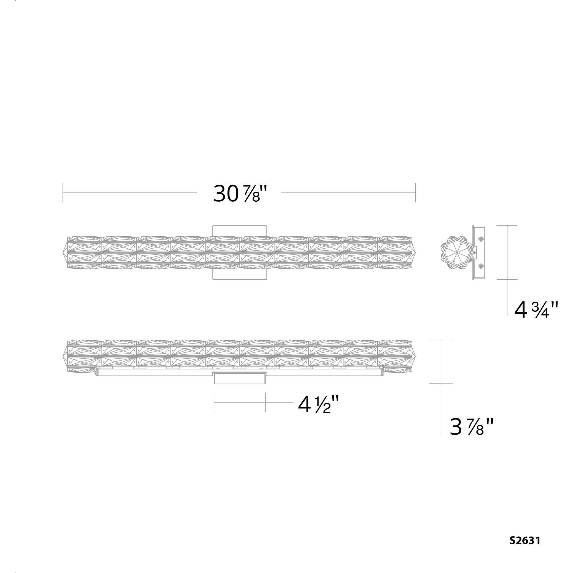 Verve LED LED 31 inch Polished Stainless Steel Bath Vanity & Wall Light in Radiance, Schonbek Signature