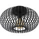 Ivy 1 Light 15.5 inch Black Flush Mount Ceiling Light