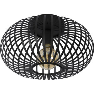 Ivy 1 Light 15.5 inch Black Flush Mount Ceiling Light