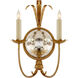 Chapman & Myers Gramercy 2 Light 12.5 inch Gilded Iron Double Sconce Wall Light