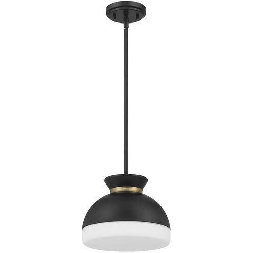 Gidget 1 Light 10.25 inch Matte Black and Vibrant Gold Mini Pendant Ceiling Light
