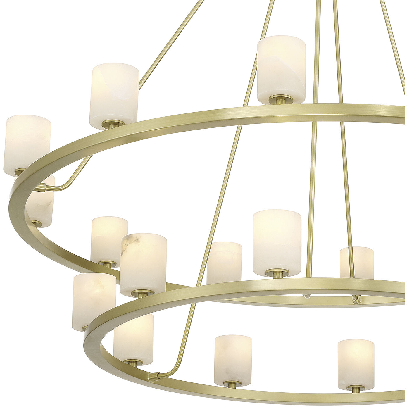 Aragon 22 Light 46.75 inch Soft Brass Chandelier Ceiling Light