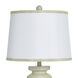Abbott 30.5 inch 100 watt Pettye Ivory and White Table Lamp Portable Light