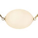 Mineral 10 inch Patina Brass and Opal Glass Chandelier Ceiling Light in Vintage Brass, Opal Glass Shade