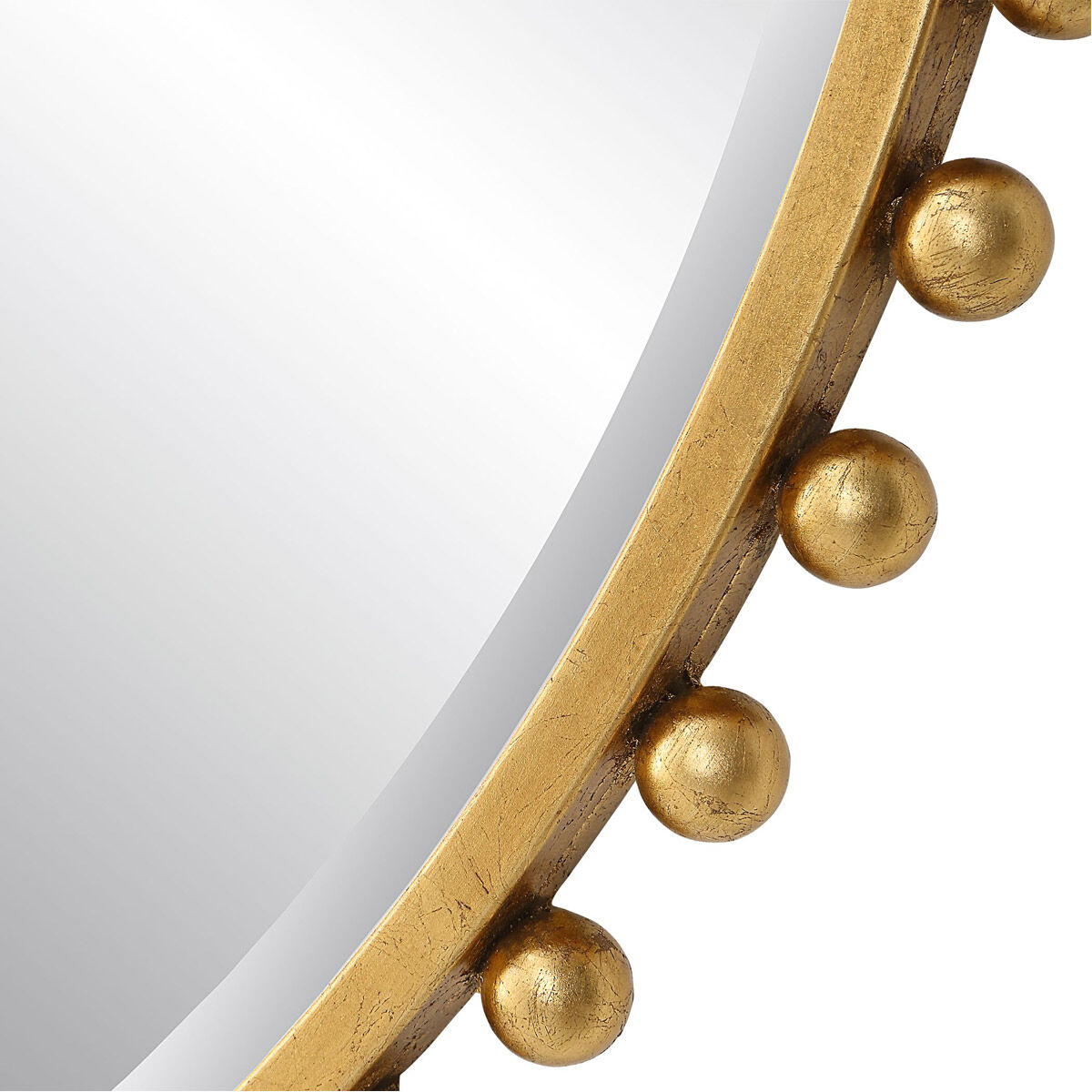 Taza 32 X 32 inch Gold Leaf Wall Mirror, Round