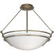 Presidio Tryne 3 Light 18 inch Soft Gold Semi-Flush Ceiling Light in Opal