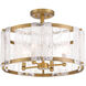 Veil 4 Light 18 inch Legacy Brass Semi Flush Ceiling Light