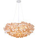 Canada LED 30.7 inch White and Orange Chandelier Ceiling Light