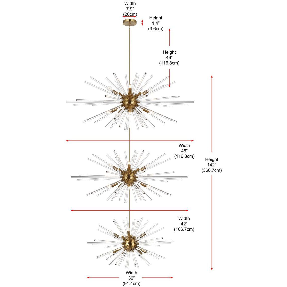 Sienna 30 Light 46 inch Satin Gold Chandelier Ceiling Light