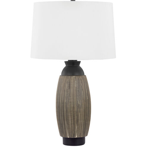 Naseby 30 inch 15 watt Distressed Bronze and Ceramic Cultured Black Table Lamp Portable Light