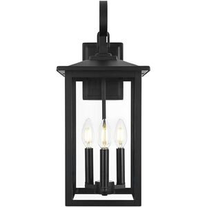 Carisle 3 Light 20 inch Black Outdoor Wall Sconce