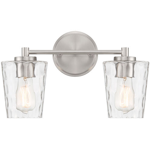 Ballas 2 Light 15.5 inch Satin Nickel Bathroom Vanity Light Wall Light