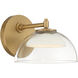 Halwynd LED 7.25 inch Legacy Brass Bath Sconce Wall Light