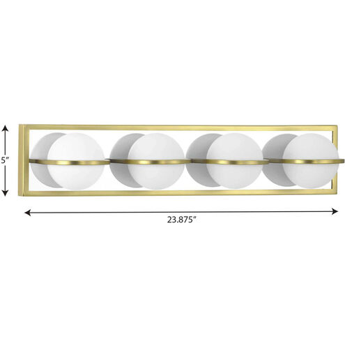 Pearl LED LED 24 inch Satin Brass Bath Vanity Wall Light, Progress LED