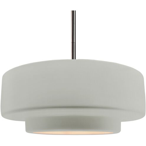 Radiance LED 16.25 inch Brushed Nickel and Bisque Pendant Ceiling Light