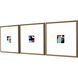 Abstract Collection Antique Gold Wood With Embossed Weave Pattern Framed Art