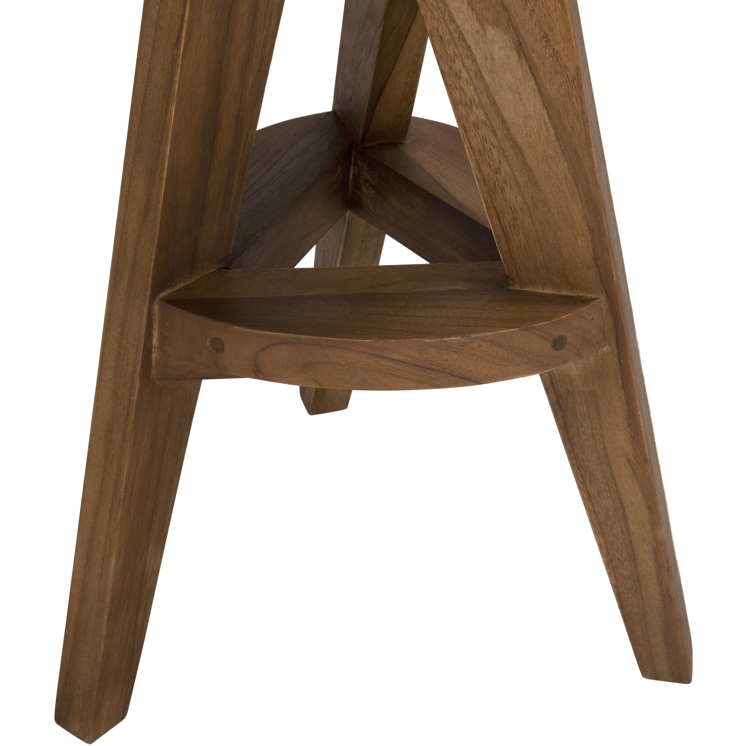 Twist 26.5 inch Teak Counter Stool