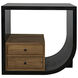 Burton 30 X 28 inch Hand Rubbed Black Side Table, Right