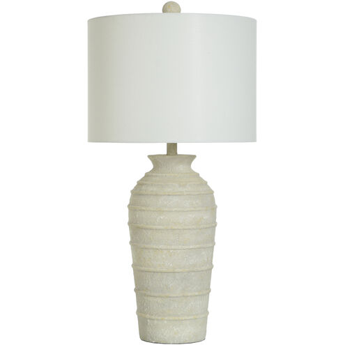 Cameron 32 inch 150.00 watt Cream with Yellow Touches Table Lamp Portable Light