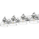 Hines 4 Light 34.5 inch Chrome Bath Vanity Light Wall Light in Seeded Glass