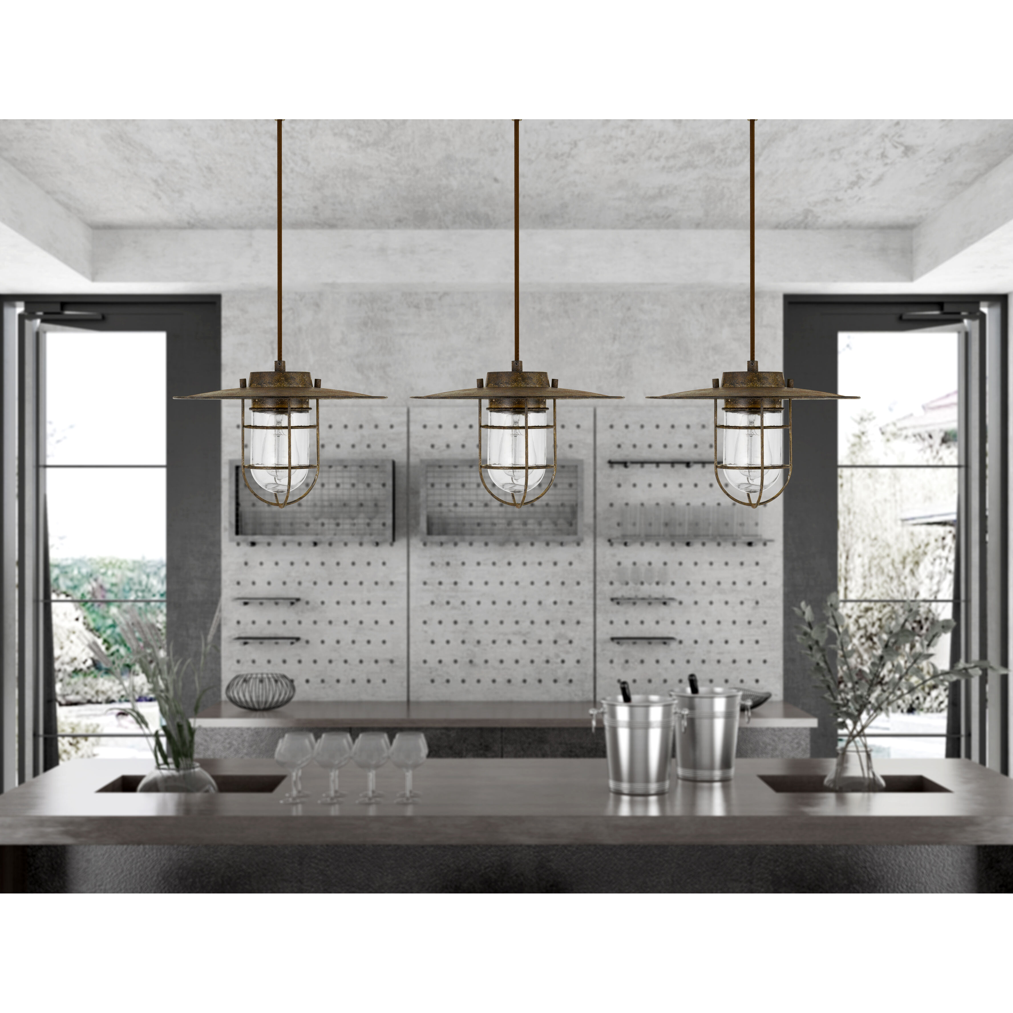 Owenton 1 Light 13 inch Rust Pendant Ceiling Light