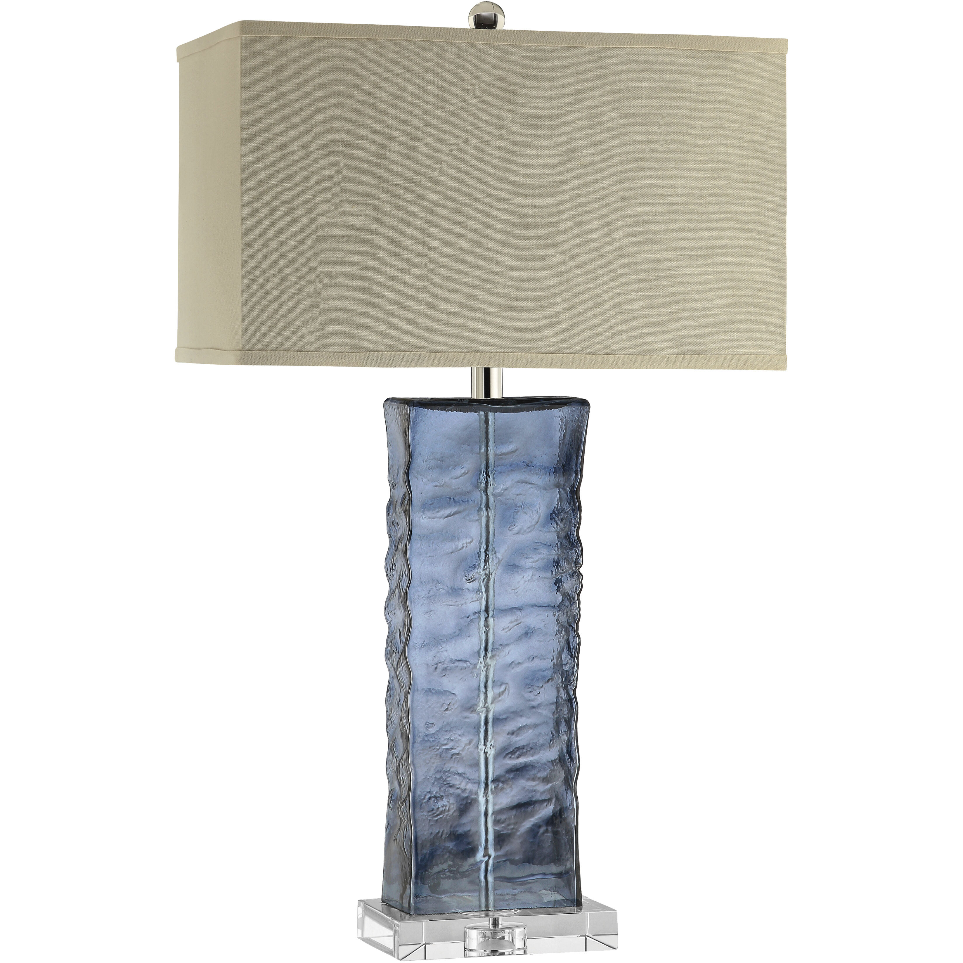 Arendell 29.25 inch 150 watt Dark Blue with Clear Table Lamp Portable Light