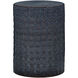 Wildflower 17.5 X 13 inch Blue Side Table in Dark Blue and Grey Reactive Glaze