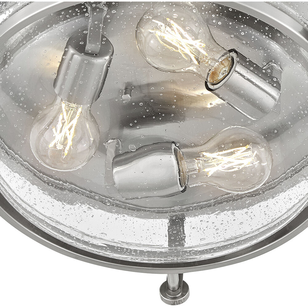 Harper 3 Light 15.75 inch Brushed Nickel Indoor Flush Mount Ceiling Light