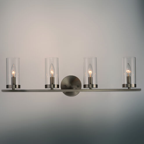 Sentinel 4 Light 30 inch Satin Nickel Bath Vanity Wall Light