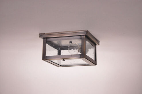 Williams 1 Light 9 inch Dark Brass Flush Mount Ceiling Light in Frosted Glass