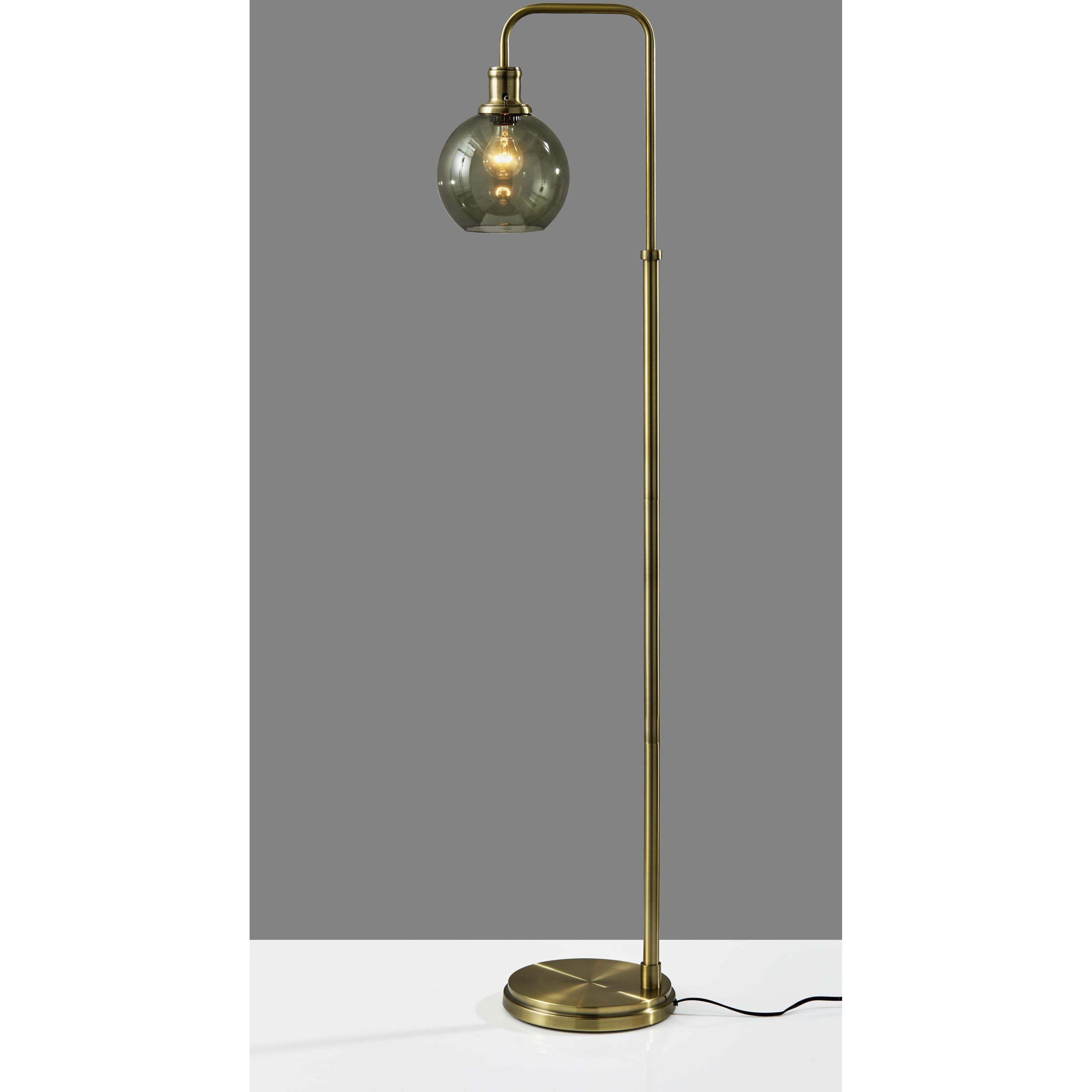 Sophia 60 inch 60.00 watt Brass Floor Lamp Portable Light, Simplee Adesso