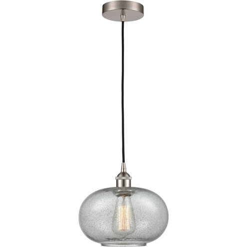 Edison Gorham LED 10 inch Brushed Satin Nickel Mini Pendant Ceiling Light