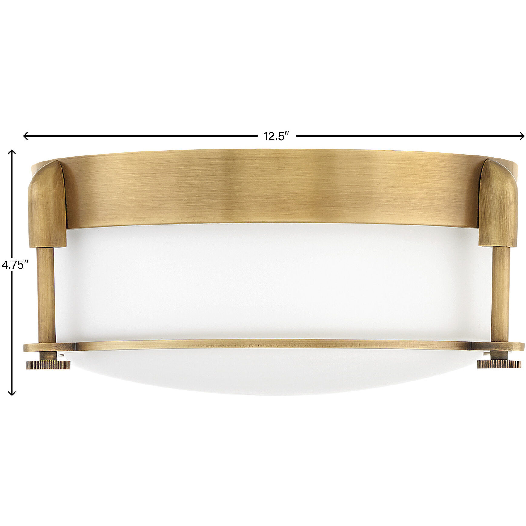 Colbin 2 Light 12.5 inch Heritage Brass Indoor Flush Mount Ceiling Light