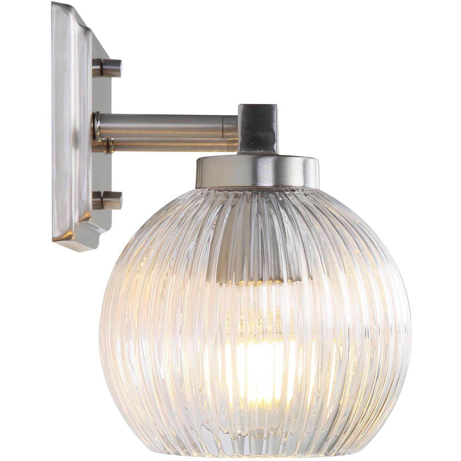 Yep Elliott Vanity Wall Light in Pewter, Ribbed