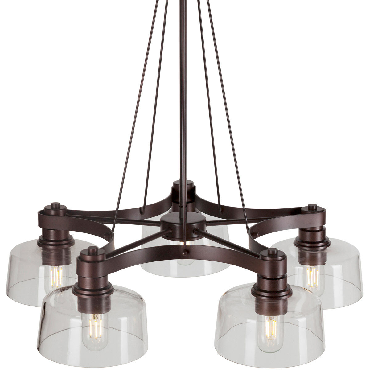Acopa 5 Light 26 inch Antique Bronze Chandelier Ceiling Light